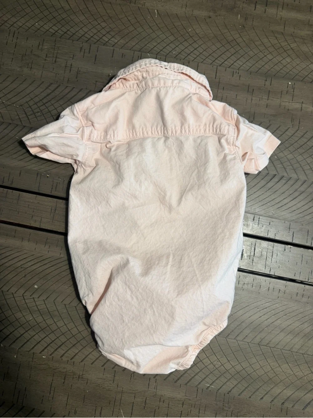Carter's Pale Pink Short-Sleeve Button-Up Bodysuit